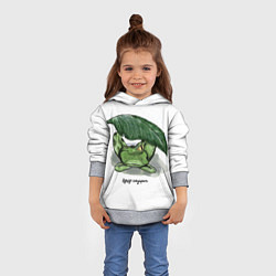 Толстовка-худи детская Душу не дорого, цвет: 3D-меланж — фото 2