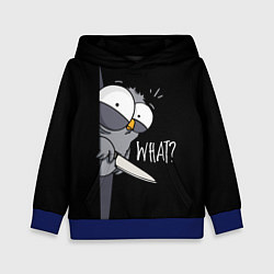 Толстовка-худи детская Филин с ножом, цвет: 3D-синий