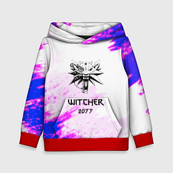 Толстовка-худи детская The Witcher colors neon, цвет: 3D-красный