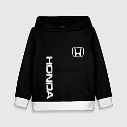 Толстовка-худи детская Honda white logo auto, цвет: 3D-белый