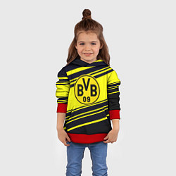 Толстовка-худи детская Borussia sport geometry, цвет: 3D-красный — фото 2