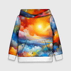 Детская толстовка Закат солнца - разноцветные облака