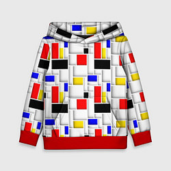 Детская толстовка Геометрия цветных Пит Мондриан