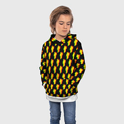 Толстовка-худи детская Billie Eilish glitch pattern, цвет: 3D-белый — фото 2