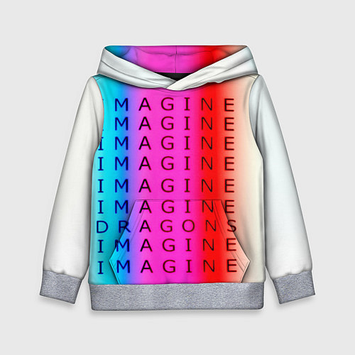 Детская толстовка Imagine Dragons neon rock / 3D-Меланж – фото 1