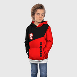 Толстовка-худи детская Roblox geometry red, цвет: 3D-белый — фото 2