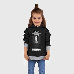 Толстовка-худи детская Радуга лого гейм, цвет: 3D-меланж — фото 2