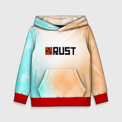 Толстовка-худи детская RUST gradient, цвет: 3D-красный