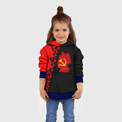 Толстовка-худи детская СССР геометрия прошлого, цвет: 3D-синий — фото 2