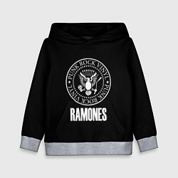 Толстовка-худи детская Ramones rock logo, цвет: 3D-меланж