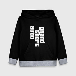 Толстовка-худи детская Grand theft auto logo, цвет: 3D-меланж