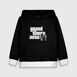 Толстовка-худи детская GTA 6 game, цвет: 3D-белый