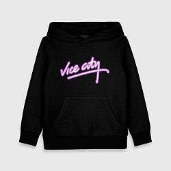 Толстовка-худи детская Vice city logo neon, цвет: 3D-черный