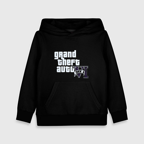 Детская толстовка GTA 6 logo vice city / 3D-Черный – фото 1