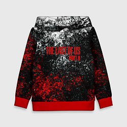 Толстовка-худи детская The Last of Us брызги красок, цвет: 3D-красный