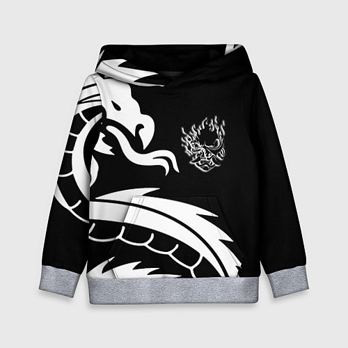 Детская толстовка Samurai dragon steel japan / 3D-Меланж – фото 1
