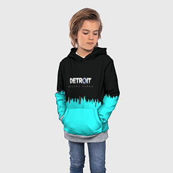Толстовка-худи детская Detroit become human rk800, цвет: 3D-меланж — фото 2