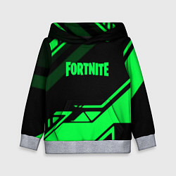 Толстовка-худи детская Fortnite geometry green, цвет: 3D-меланж