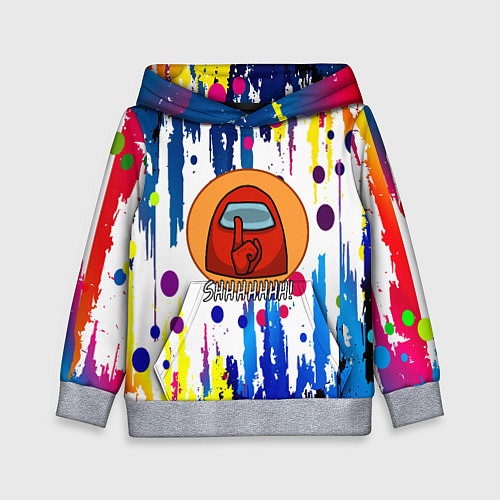 Детская толстовка Among us краски цветные с потёками / 3D-Меланж – фото 1