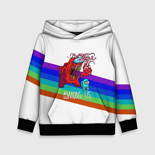 Детская толстовка Among us colors line монстр / 3D-Черный – фото 1