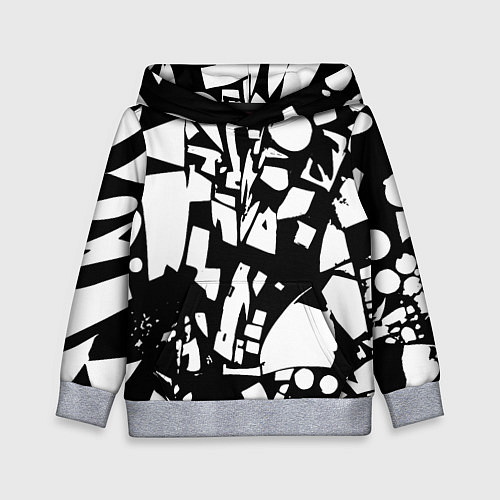 Детская толстовка Модная абстракция - нейроарт / 3D-Меланж – фото 1