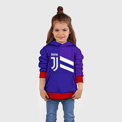 Толстовка-худи детская Juventus sport geometry line, цвет: 3D-красный — фото 2