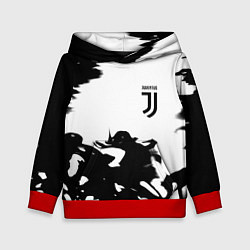 Толстовка-худи детская Juventus smoke black fire, цвет: 3D-красный