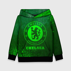 Толстовка-худи детская Chelsea - green gradient, цвет: 3D-черный