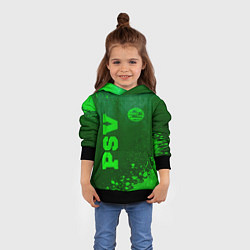 Толстовка-худи детская PSV - green gradient вертикально, цвет: 3D-черный — фото 2