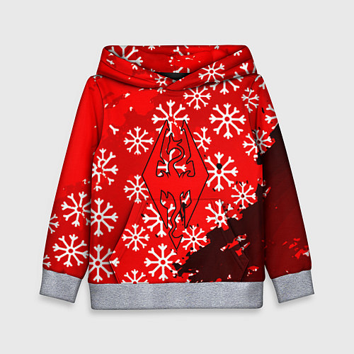 Детская толстовка Elder Scrolls winter steel / 3D-Меланж – фото 1