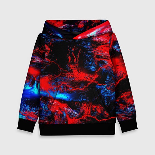Детская толстовка Космические краски шторм / 3D-Черный – фото 1