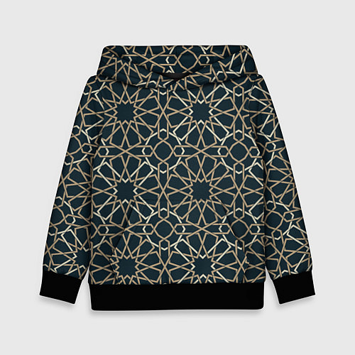 Детская толстовка Геометрический паттерн арабеска / 3D-Черный – фото 1