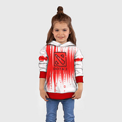 Толстовка-худи детская Dota abstraction, цвет: 3D-красный — фото 2