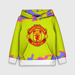Толстовка-худи детская Манчестер Юнайтед камуфляж, цвет: 3D-белый