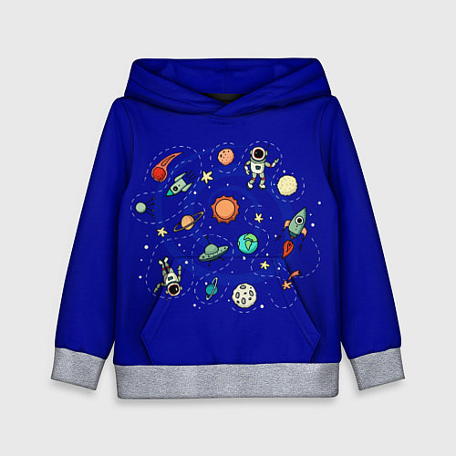 Детская толстовка Завораживающий космос / 3D-Меланж – фото 1
