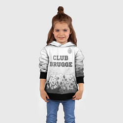Толстовка-худи детская Club Brugge - white gradient посередине, цвет: 3D-черный — фото 2