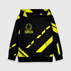 Толстовка-худи детская Nirvana geometry yellow, цвет: 3D-черный