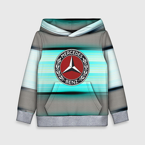 Детская толстовка Mercedes benz текстура карбон / 3D-Меланж – фото 1