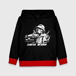 Толстовка-худи детская Аниме девушка и trueno ae 86, цвет: 3D-красный