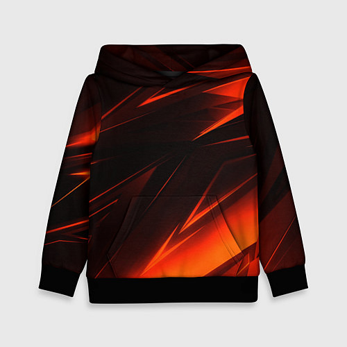 Детская толстовка Geometry orange stripes / 3D-Черный – фото 1