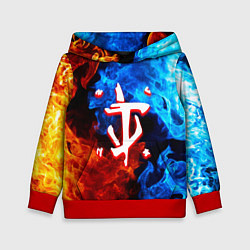 Толстовка-худи детская Doom битва огней, цвет: 3D-красный