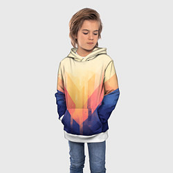 Толстовка-худи детская Abstract art - geometric shapes, цвет: 3D-белый — фото 2