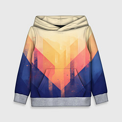 Толстовка-худи детская Abstract art - geometric shapes, цвет: 3D-меланж