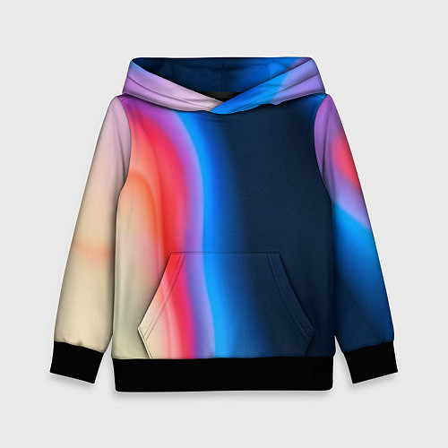 Детская толстовка Неоновый градиент разводы / 3D-Черный – фото 1