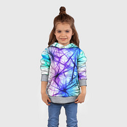 Толстовка-худи детская Неоновые нервы, цвет: 3D-меланж — фото 2