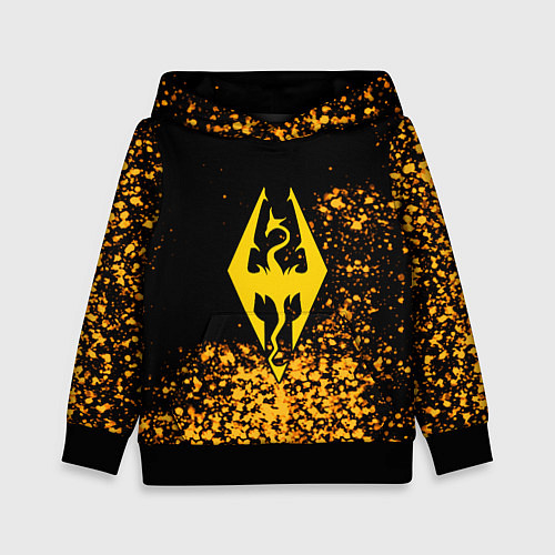 Детская толстовка Скайрим голд / 3D-Черный – фото 1