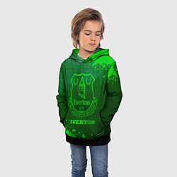 Толстовка-худи детская Everton - green gradient, цвет: 3D-черный — фото 2