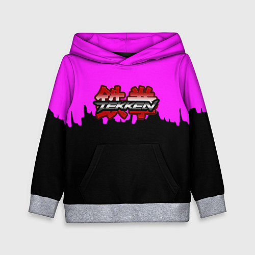 Детская толстовка Tekken розовая геометрия / 3D-Меланж – фото 1