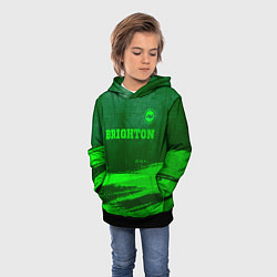 Толстовка-худи детская Brighton - green gradient посередине, цвет: 3D-черный — фото 2