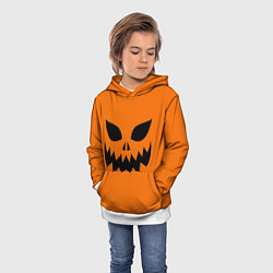 Толстовка-худи детская Злая тыква верх, цвет: 3D-белый — фото 2